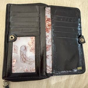 HOBO- GUC Black Leather Long Wallet
